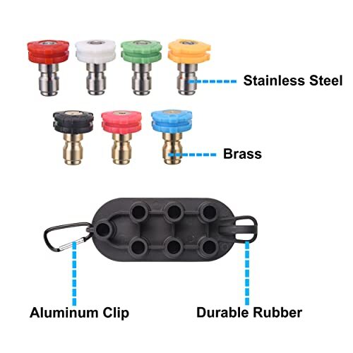 Pressure Washer Nozzle Tips Full Set 3600 Psi Rotating Turbo Nozzle For Power