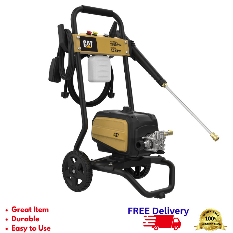 CAT 2200 PSI Electric Pressure Washer 1.2 GPM 13-Amp Motor Turbo Nozzle Foam Gun