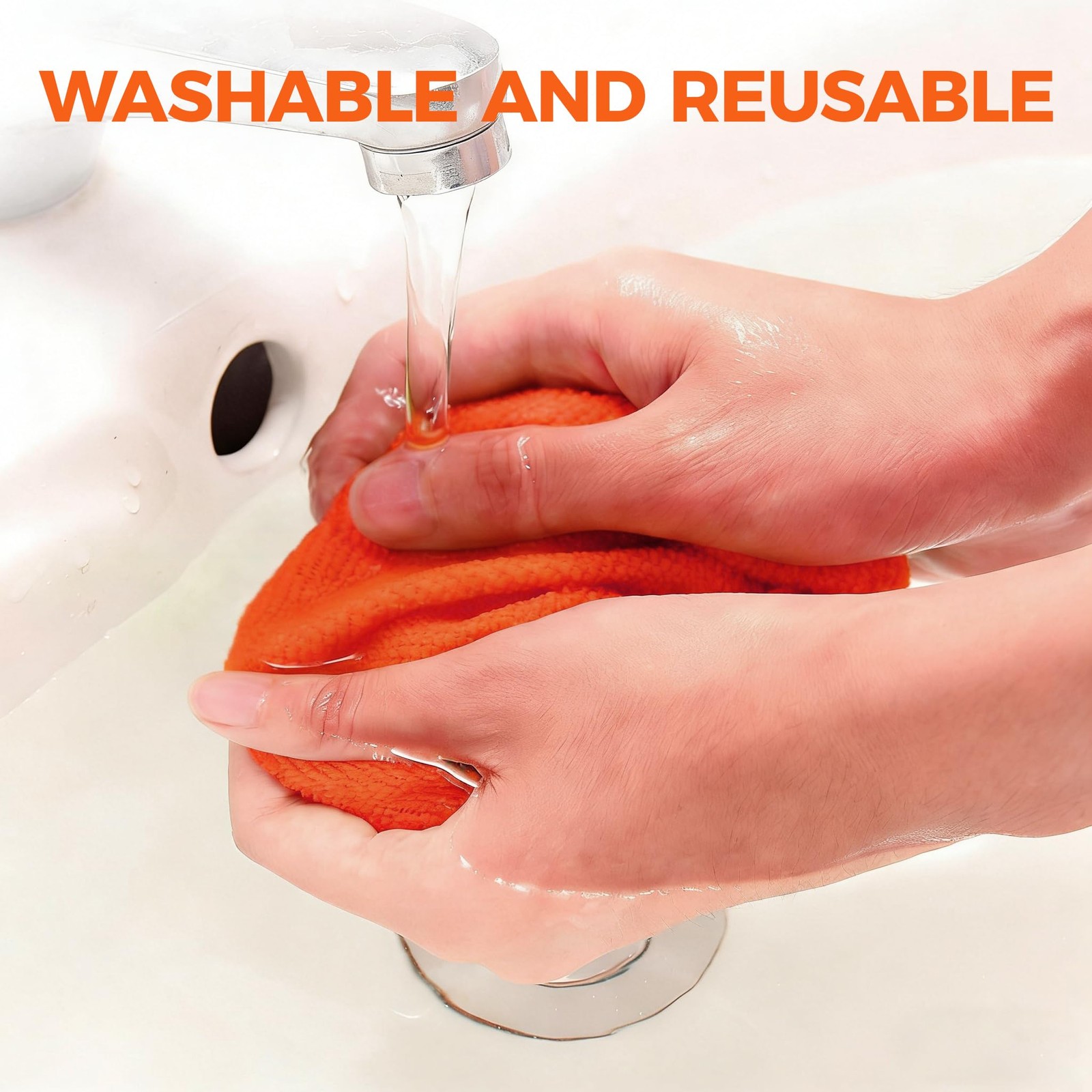 XINDELL 5 Pack Windshield Cleaner Microfiber Pads – Triangle, Crimson Orange