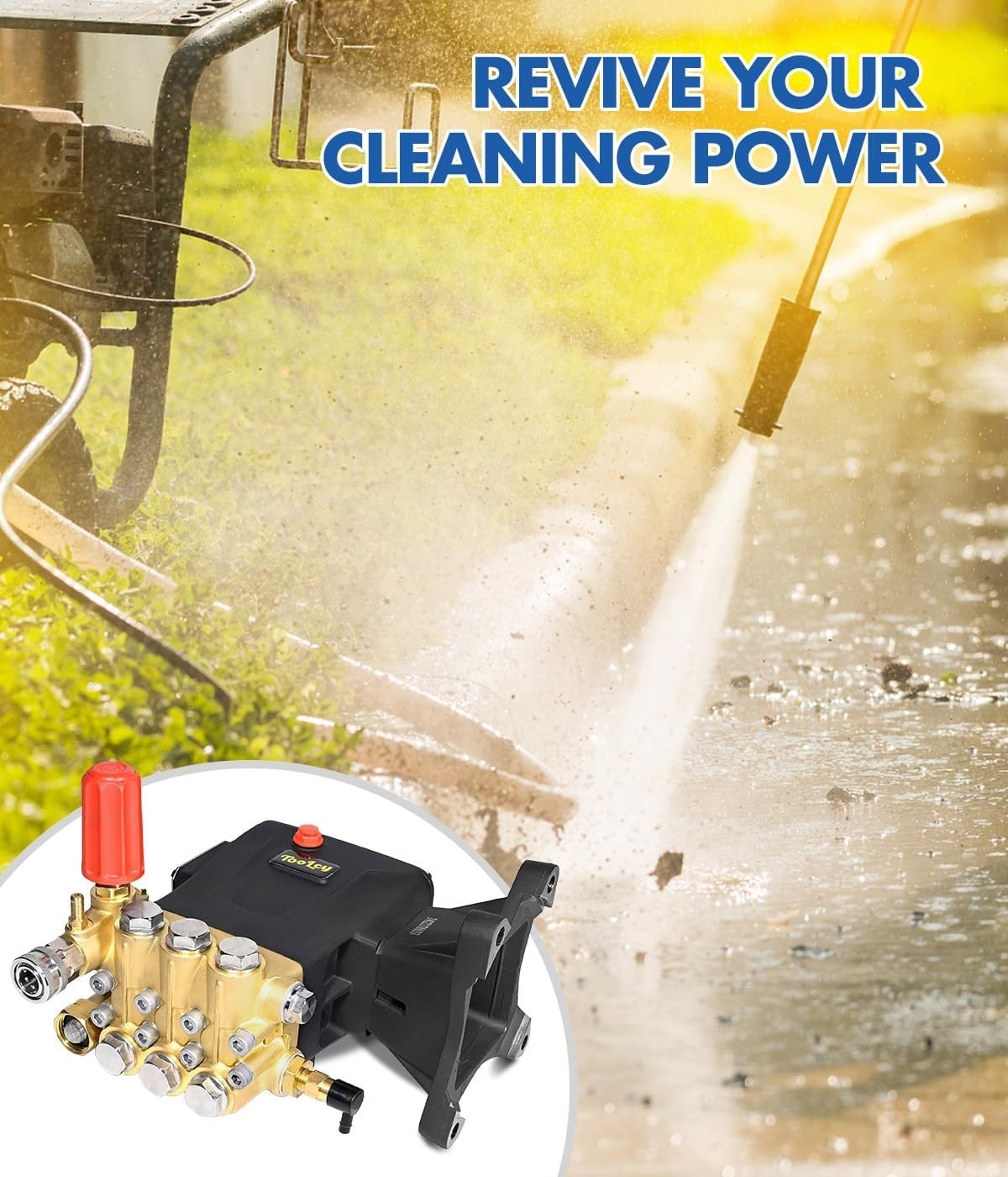 Adjustable Triplex Plunger Pump for Pressure Washers – 4200 PSI Max Efficiency