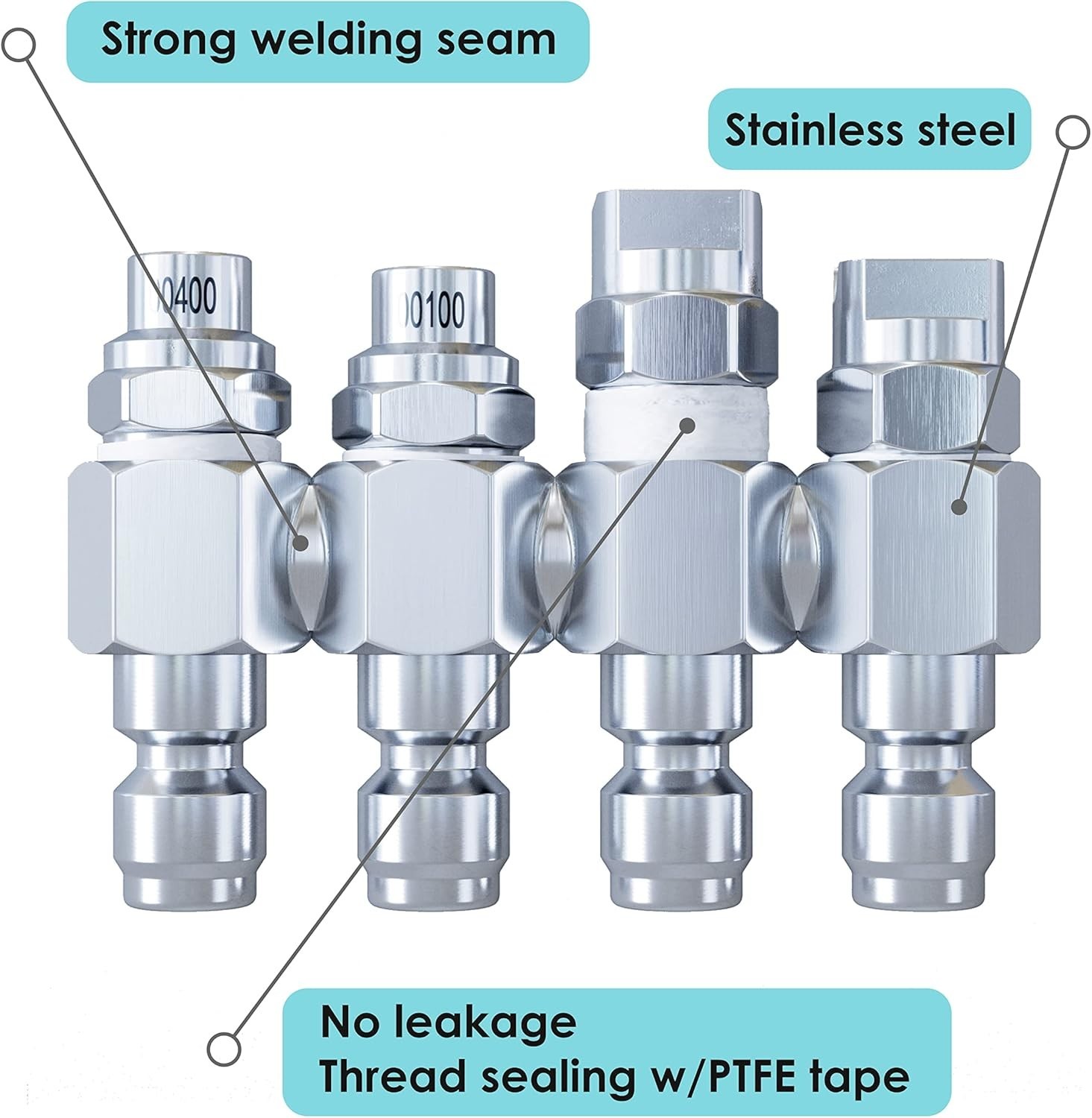 High Pressure Jrod Hose Nozzle – 4 Way 1/4″ Quick Connect