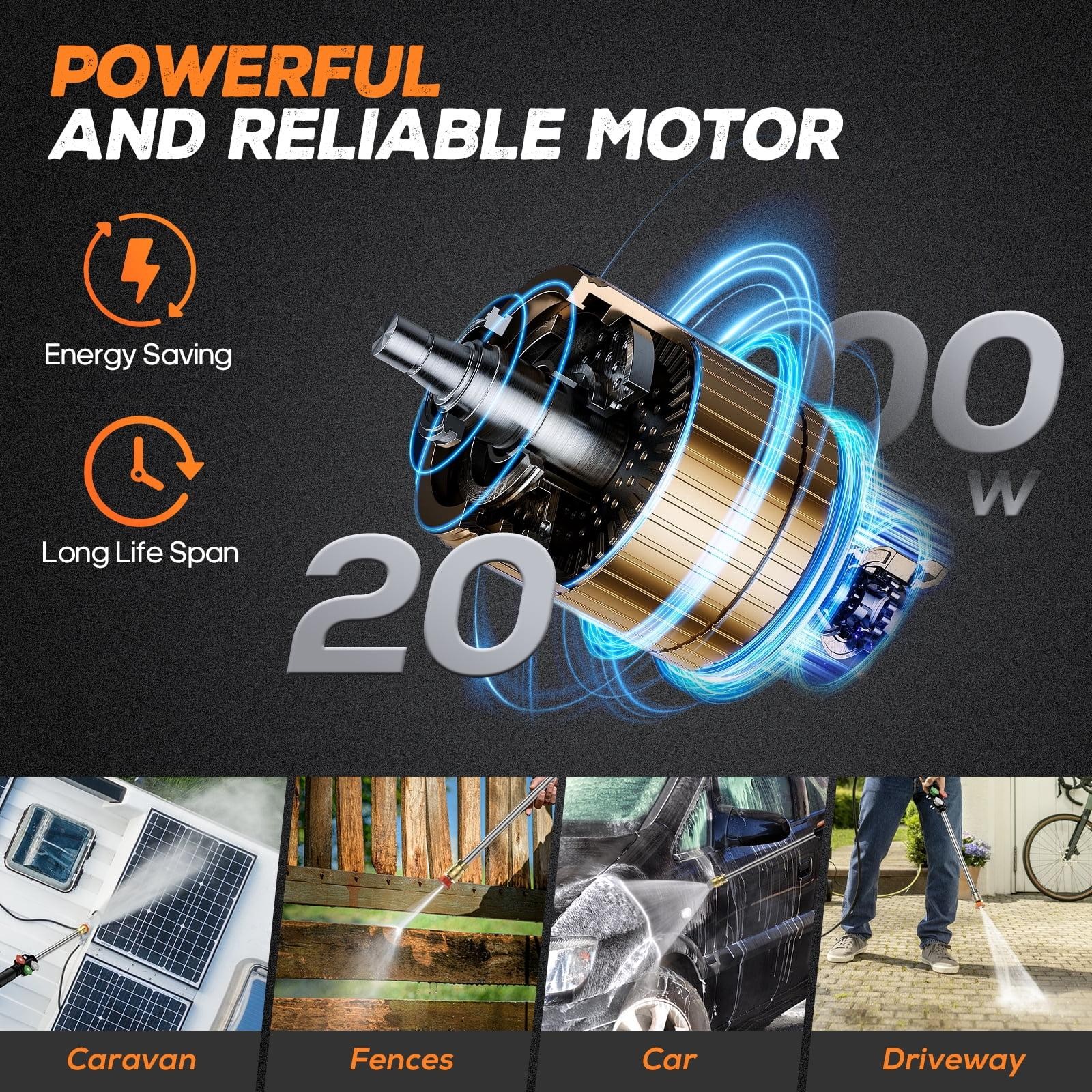 Electric Pressure Washer 4000 Max PSI 2.6 GPM Foam Cannon 4 Quick Nozzles 30FT H