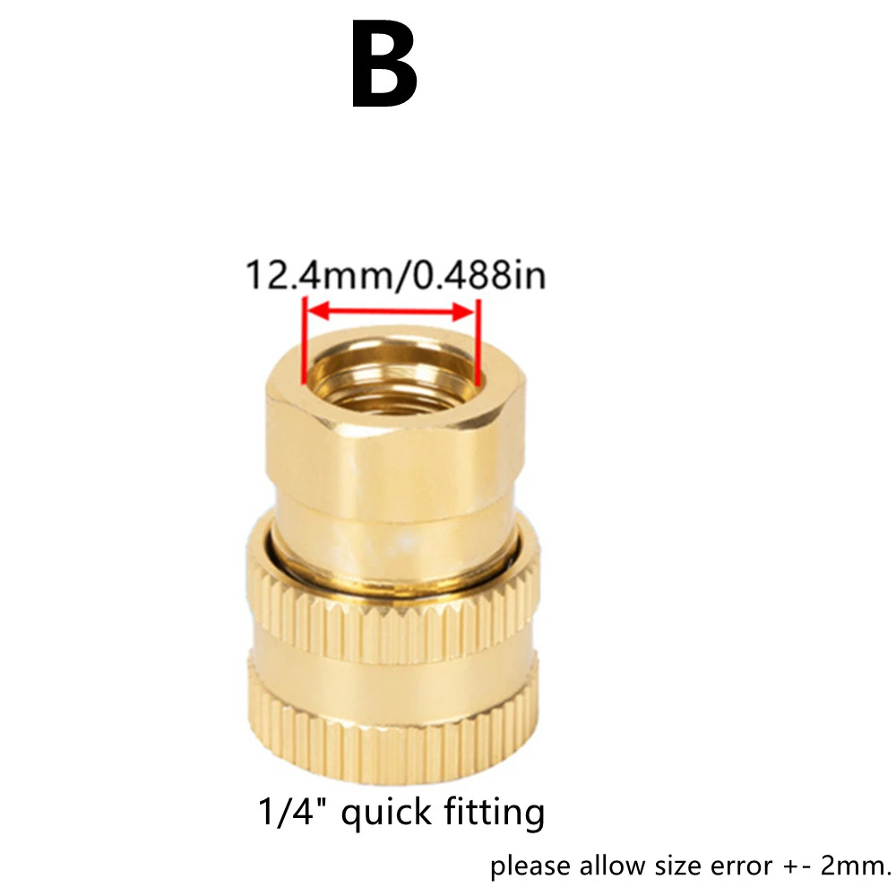 High Pressure Washer Nozzle 1/4″ Quick Plug Connector Coupler with G1/4 Male Fem