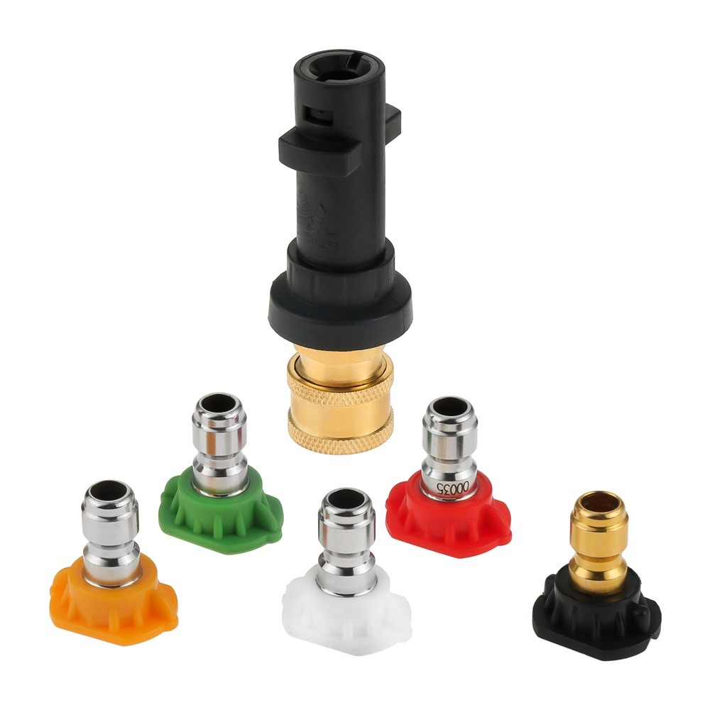 1PC High Pressure Washer Gun Adapter & 5 Nozzle For Karcher K2 K3 K4 K5 K6 K7