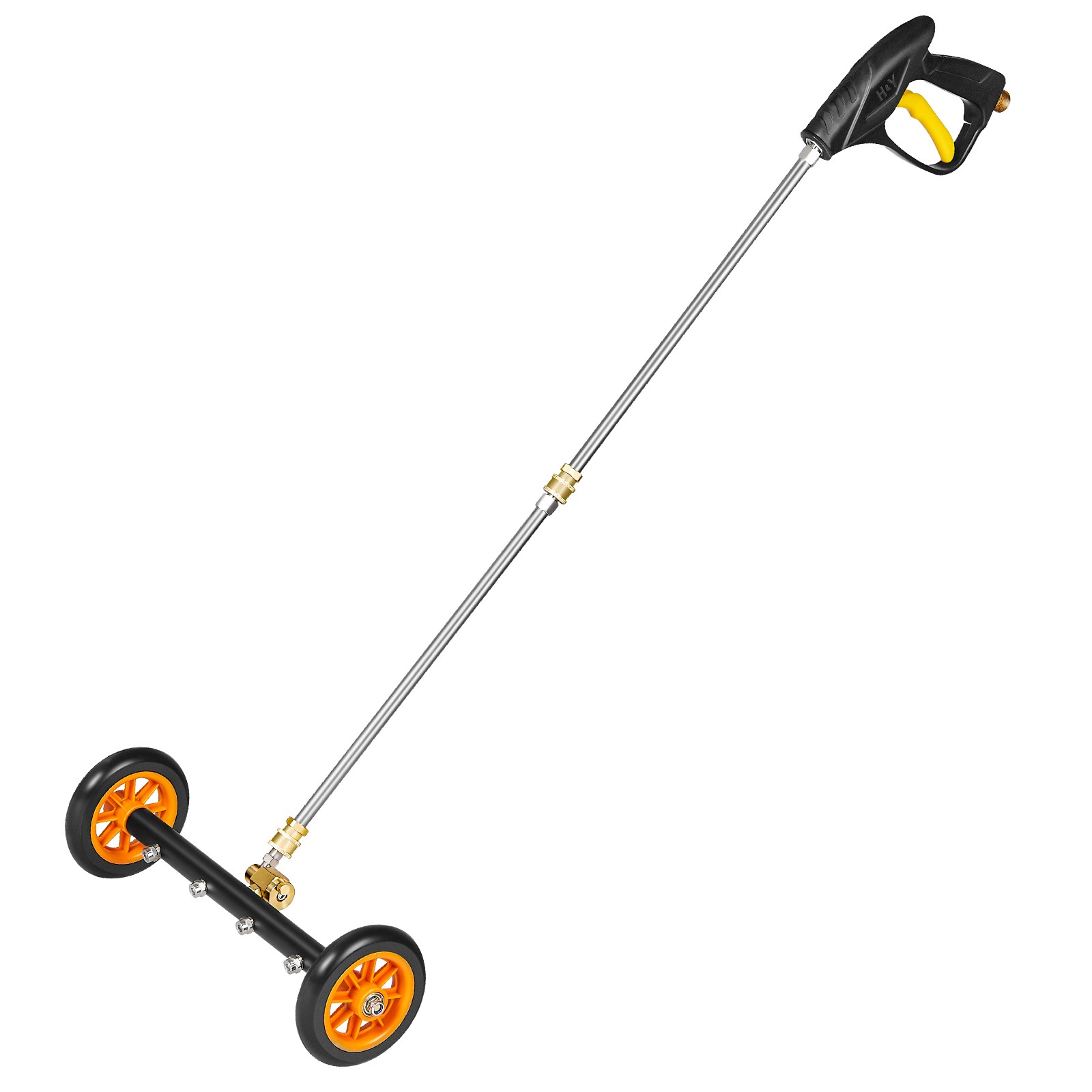 VEVOR 16″ Pressure Washer Undercarriage Cleaner with 2 Wheels 2 Extended Wands