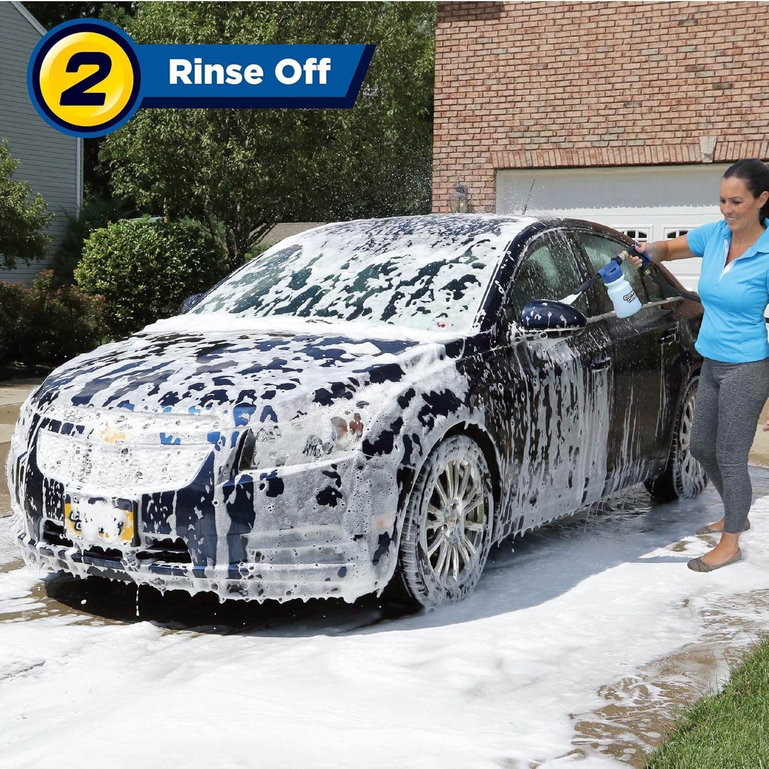 Nozzle Spray Car Wash Gun Cannon Soap Foam Dirt Dust Blaster Hose Thick Sprayer