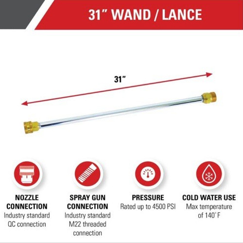 SIMPSON Spray Lance Power Washing Wand/Lance Extension 4500-PSI x 31.5 in. W