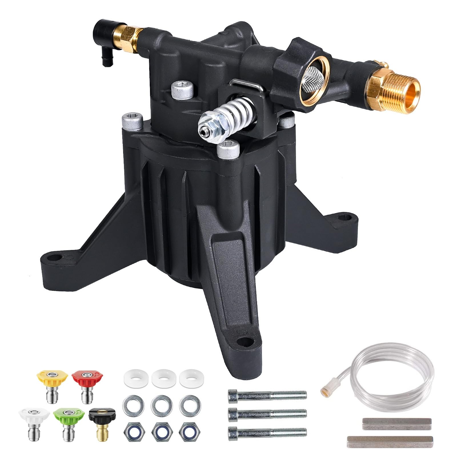 Pressure Washer Pump 3400 PSI 2.5 GPM 7/8 Inch Shaft Replacement for Engines