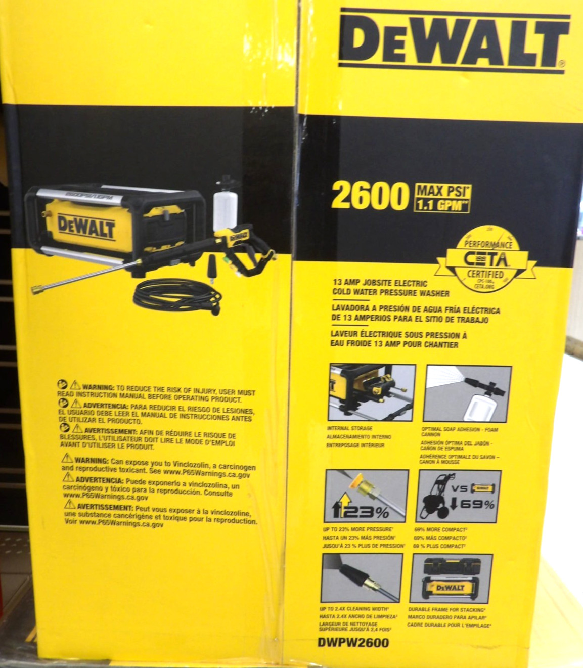 DEWALT 2600 Cold Water Pressure Washer DWPW2600 ~NEW/SEALED