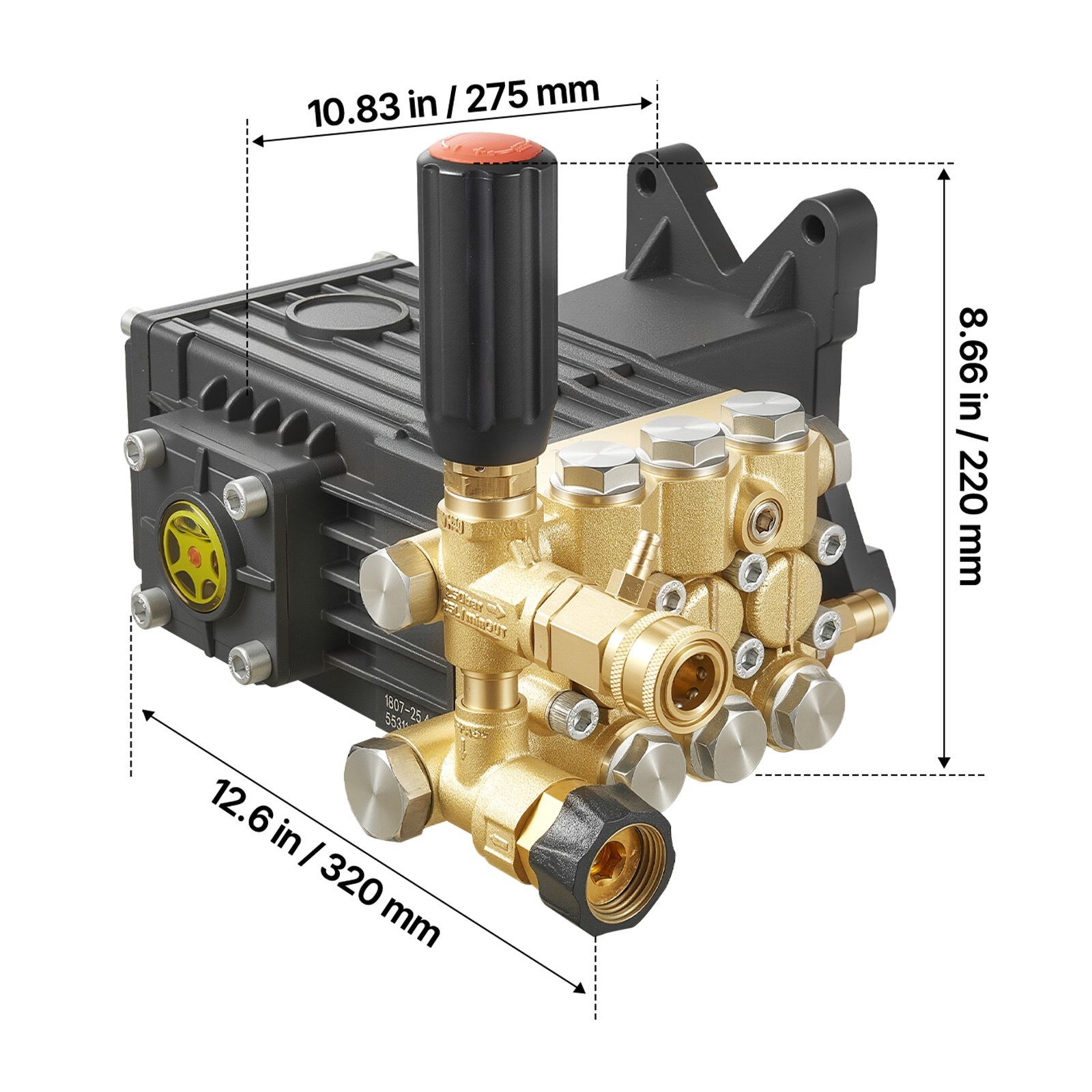 3600 PSI 3.7 GPM Pressure Washer Pump, 1in Shaft Triplex for Simpson MorFlex