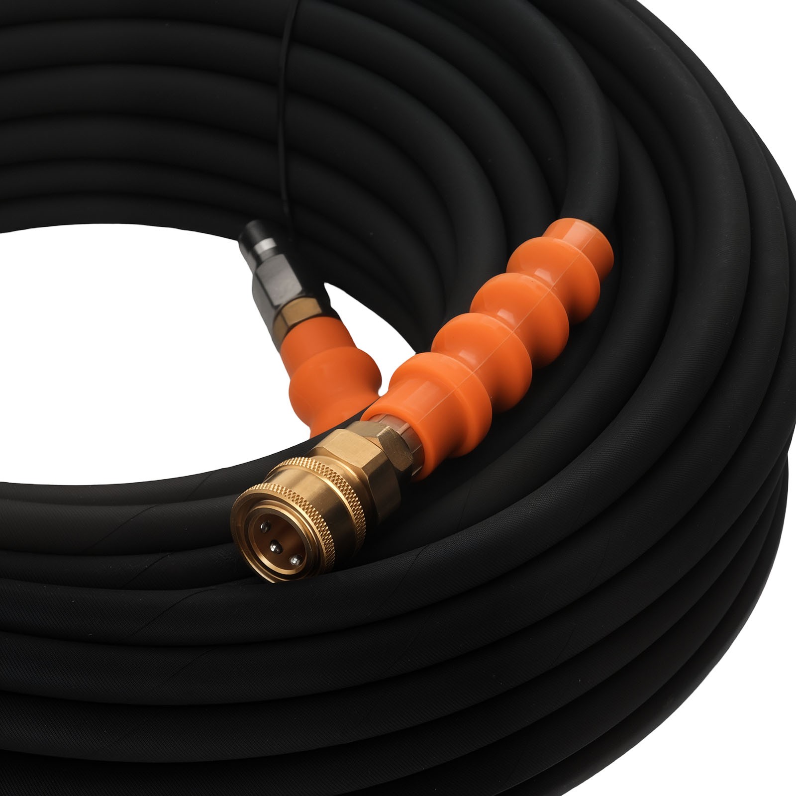 150FT 1/4″ 4200PSI Pressure Washer Hose Steel Wire Braided Hot Cold Water Rated