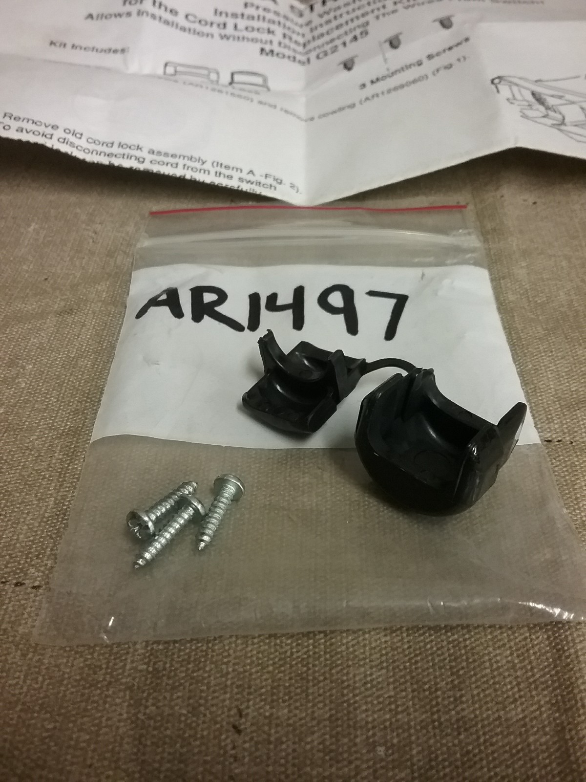 New Aqua Stripper AR1497 Cord Lock Kit