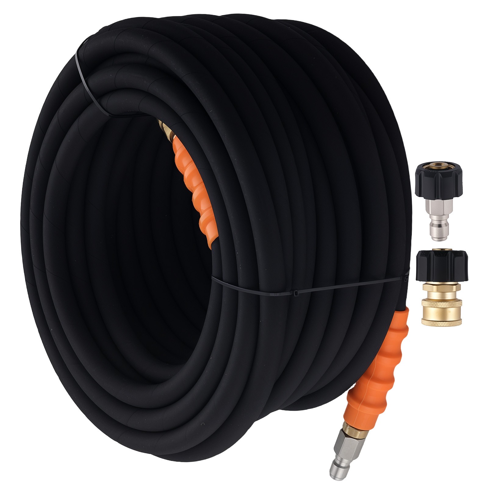 3/8″ 4800PSI Pressure Washer Hose 75FT with Swivel Quick Connect Max 248°F