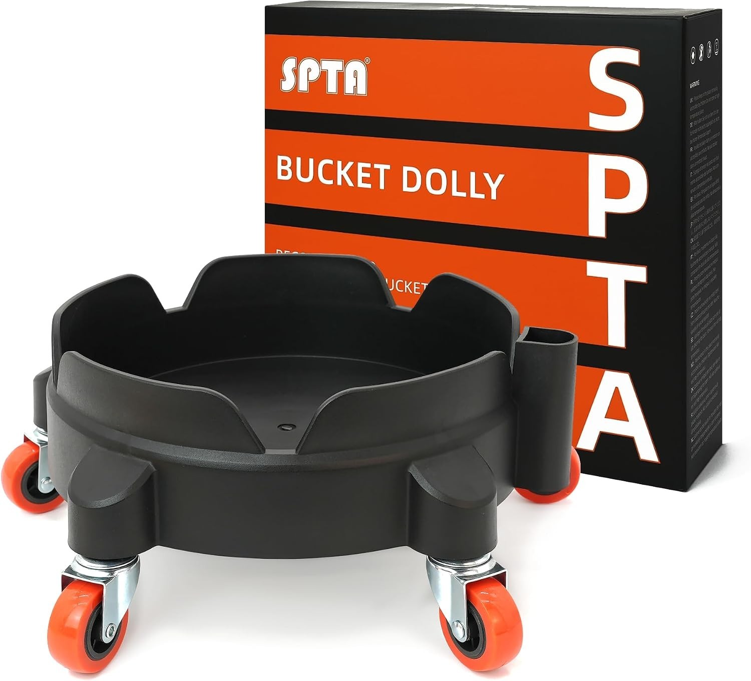 Luxury Bucket Dolly with 5 Wheels for Effortless Car Washing & Detailing