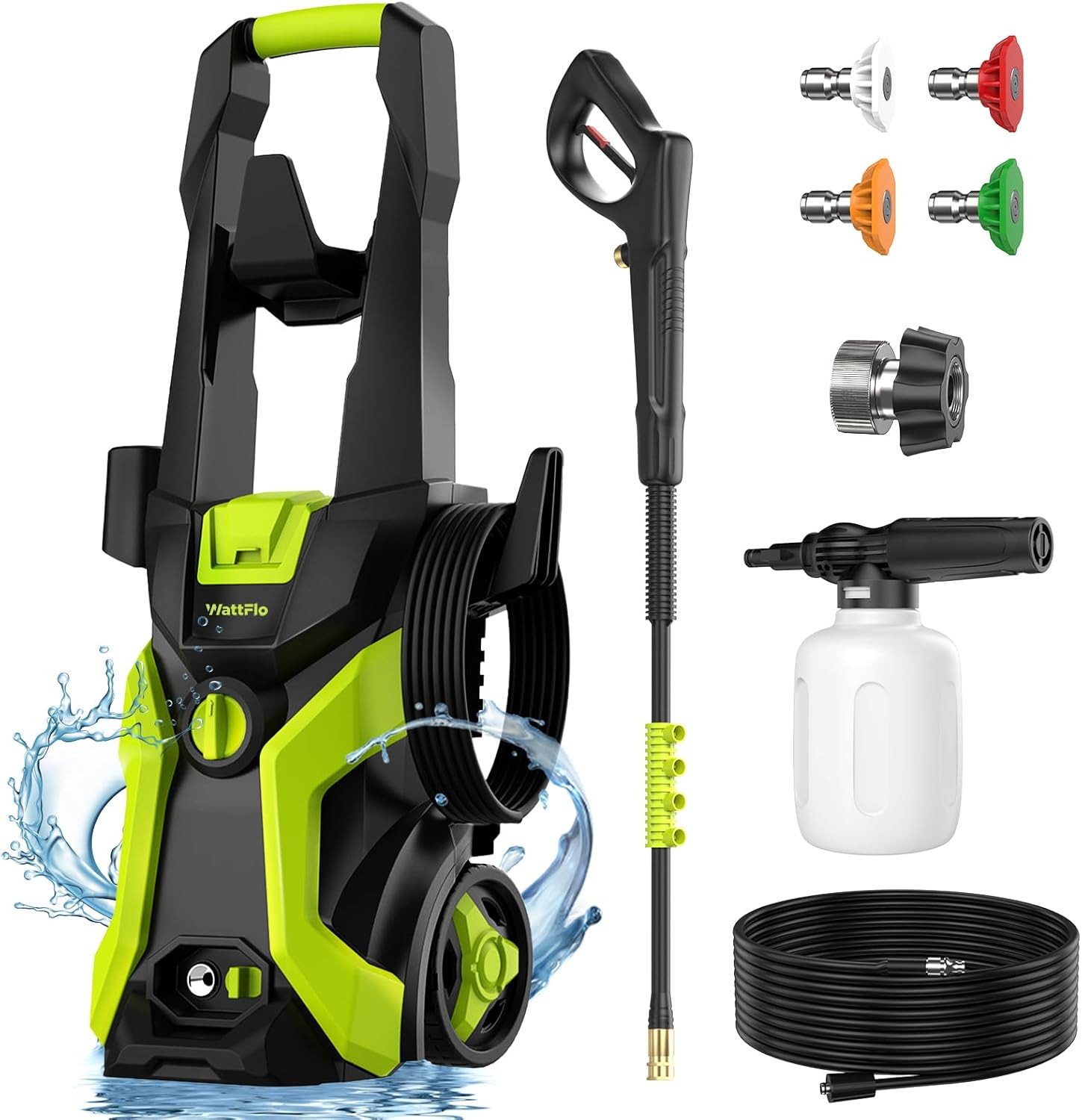 2026 Upgraded Pressure Washer, Portable Power Washer, 4 Quick-Connect Nozzles, H