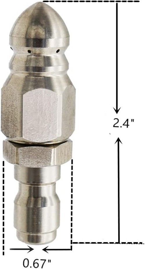 Compact and Durable 5000 PSI Pressure Washer Sewer Jet Nozzle with Quick Connect