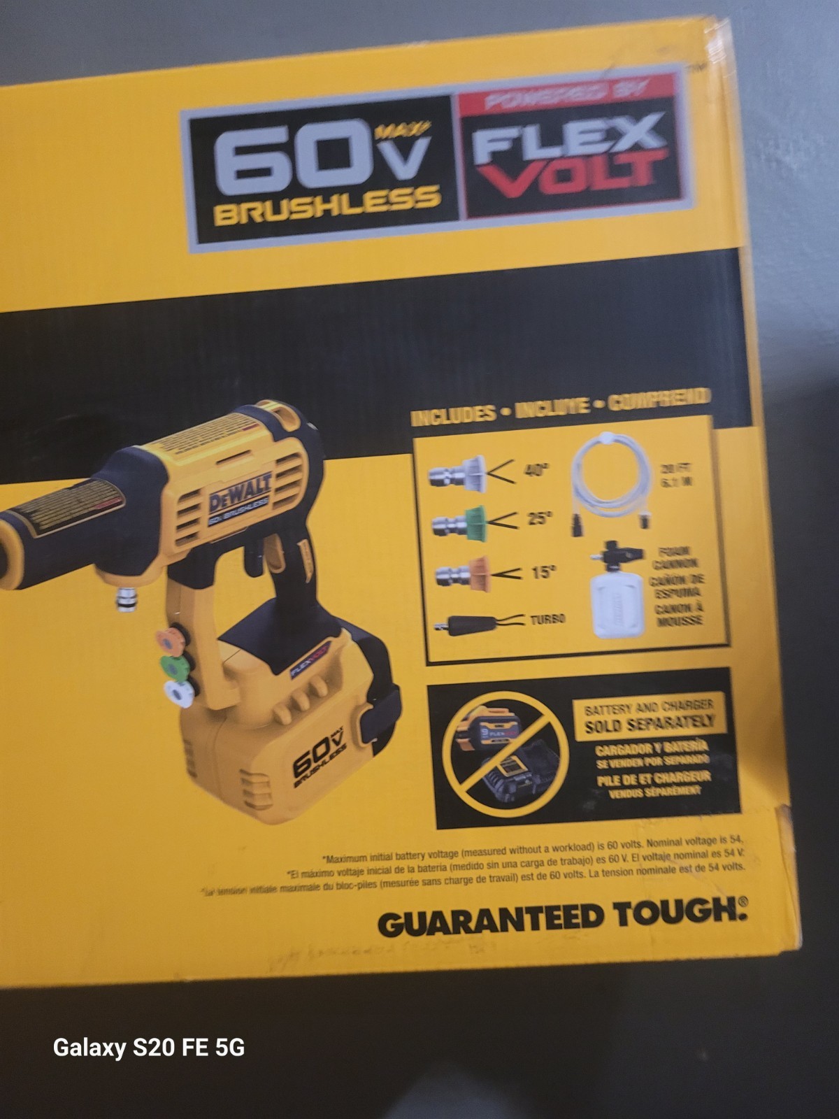 *NEW* Dewalt FLEXVOLT 60V 1000 PSI 1.0 GPM Power Cleaner (Tool Only) DCPW1000B
