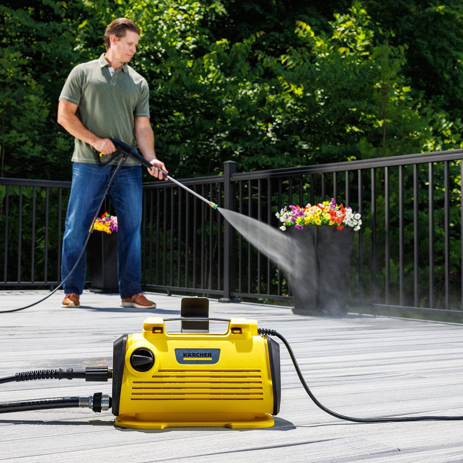 Karche K 3 Horizontal FC 1700 PSI Portable Electric Pressure Washer Foam Cannon