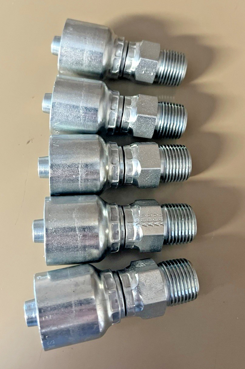 Pressure Washer Crimp Press-On Swivel Ends 3/8” Hose 3/8”NPT Hydraulic Repair