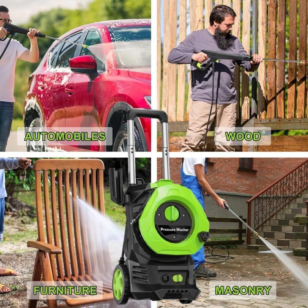 Electric High Pressure Washer 4500PSI 2GPM with Telescopic Handle and Wheels NEW