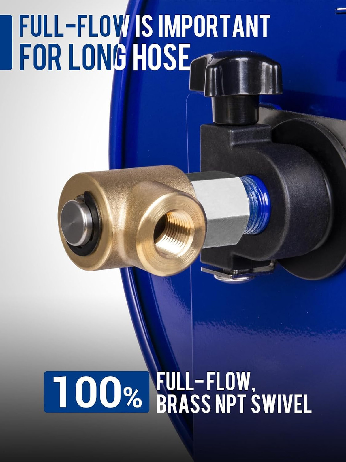 MEKOH Pressure Washer Hose Reel 100FTx3/8”, 200FTx1/4” Manual Power Washer Hose