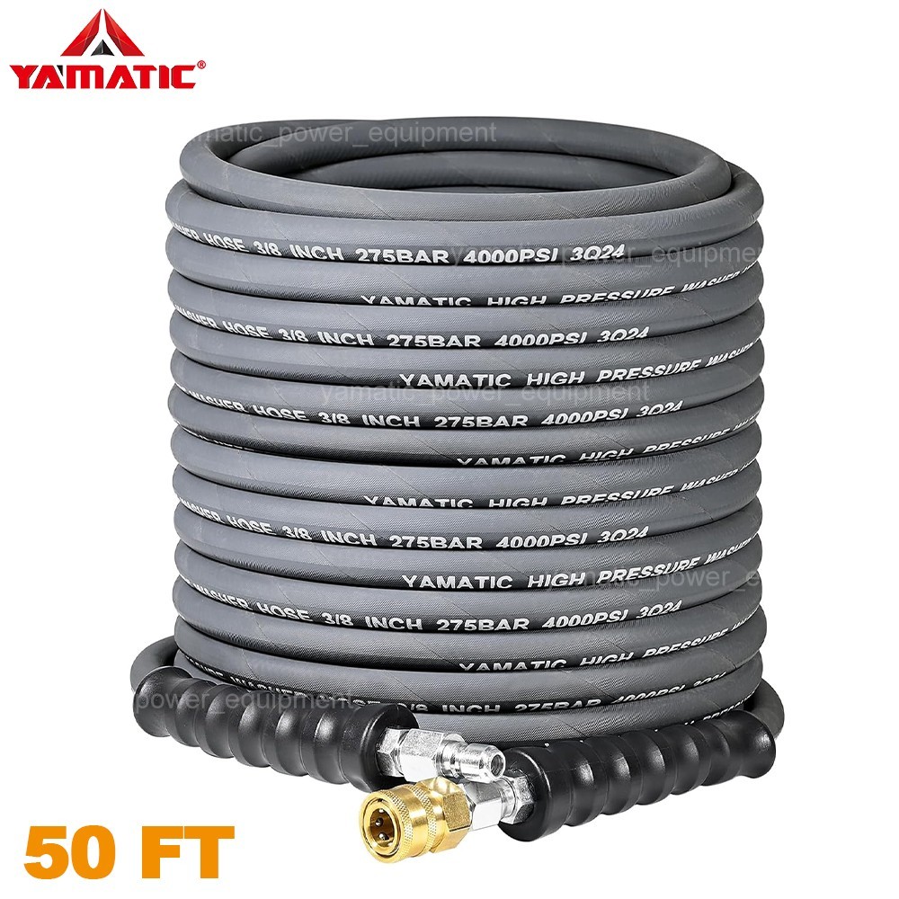 YAMATIC 3/8″ Pressure Washer Hose Kink Free Replacement Hose, 4000 PSI