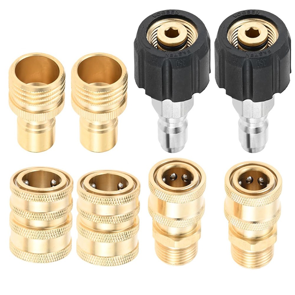 8PCS 3/4 to 1/2 Quick Fittings For Power Washer Machines Guns Hoses