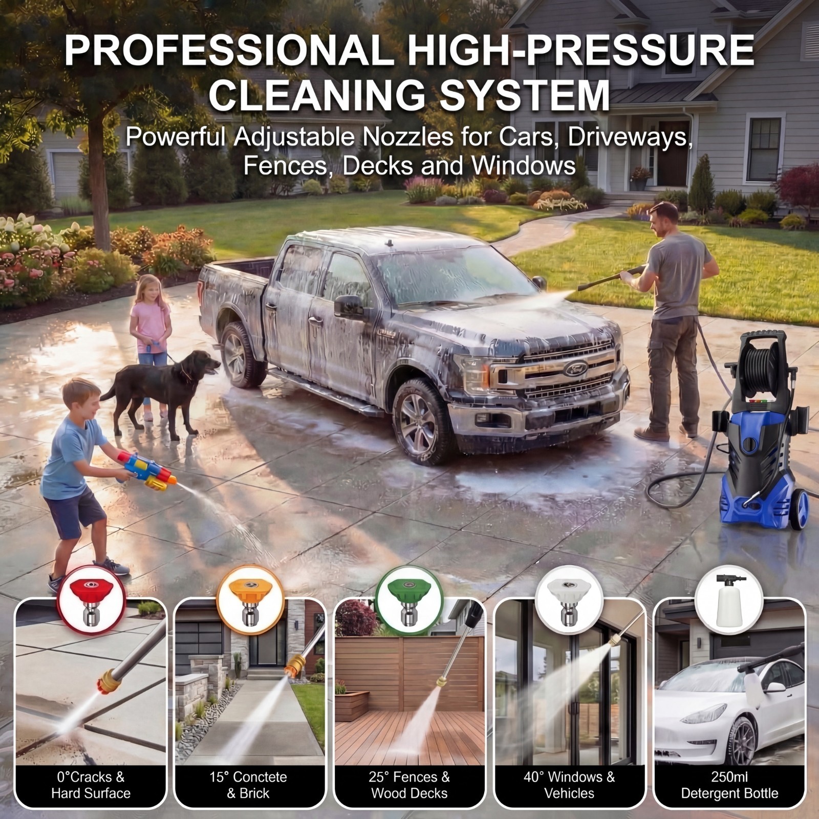 [Pressure Washer] 2025 Upgraded Pressure Washer – 4500 PSI 3.2 GPM Power Washer