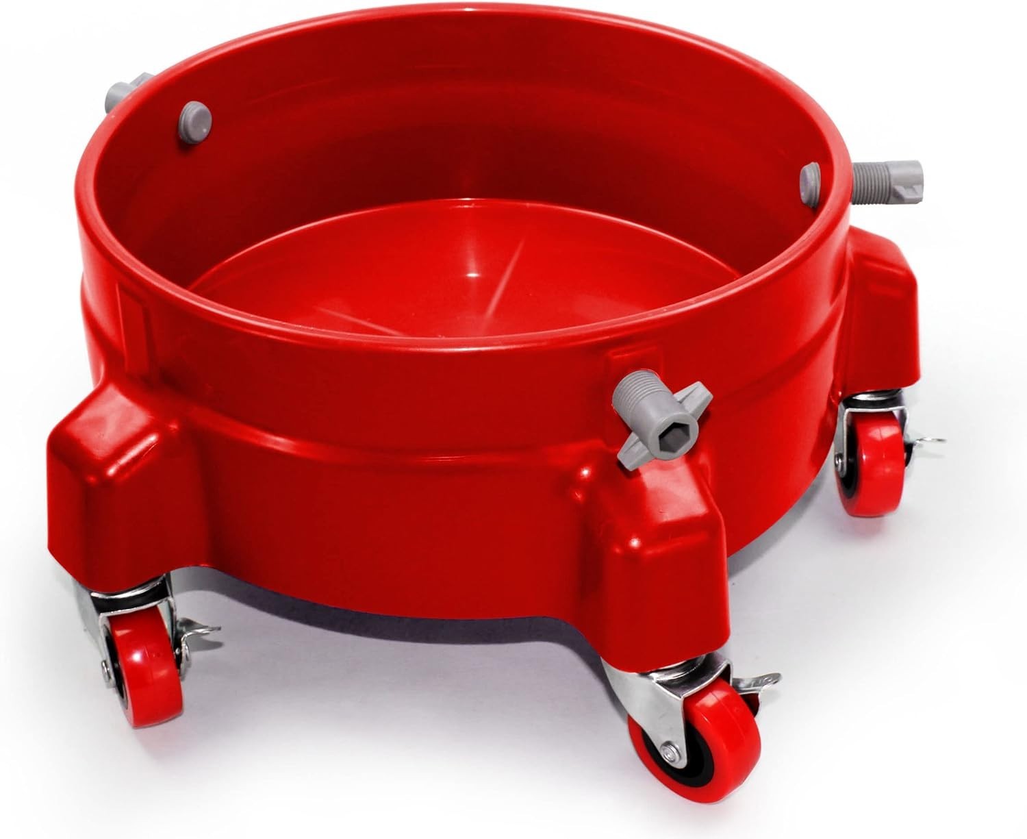 Heavy-Duty Car Wash Bucket Dolly with 360° Swivel & Soap Holder