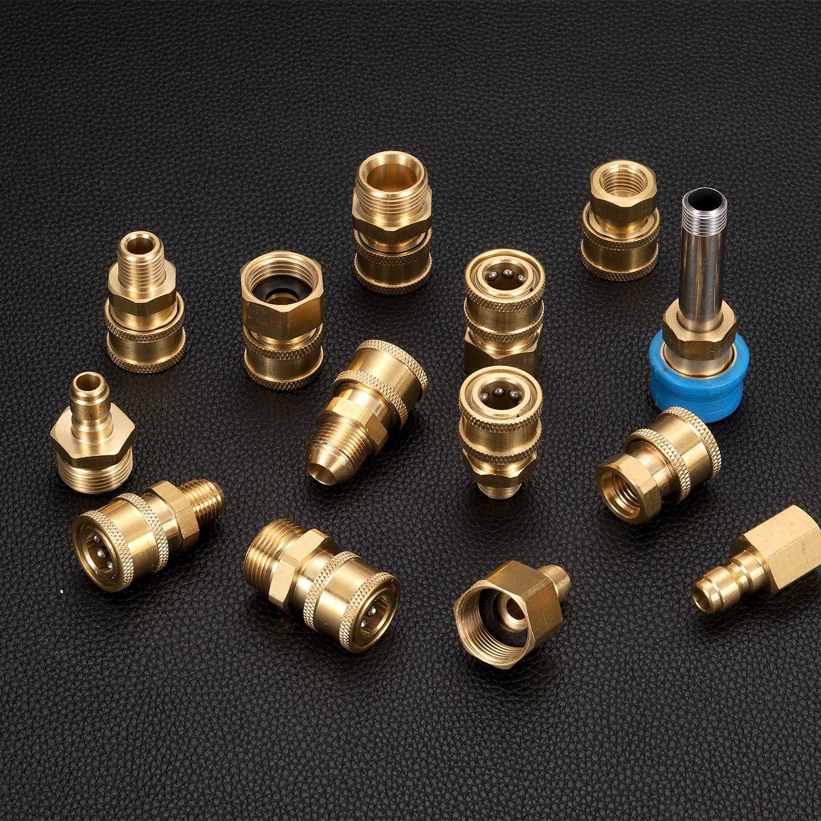2Pcs Pressure Washer Adapter, 1/4″ Female Quick Plug to M14 Male Brass Concave