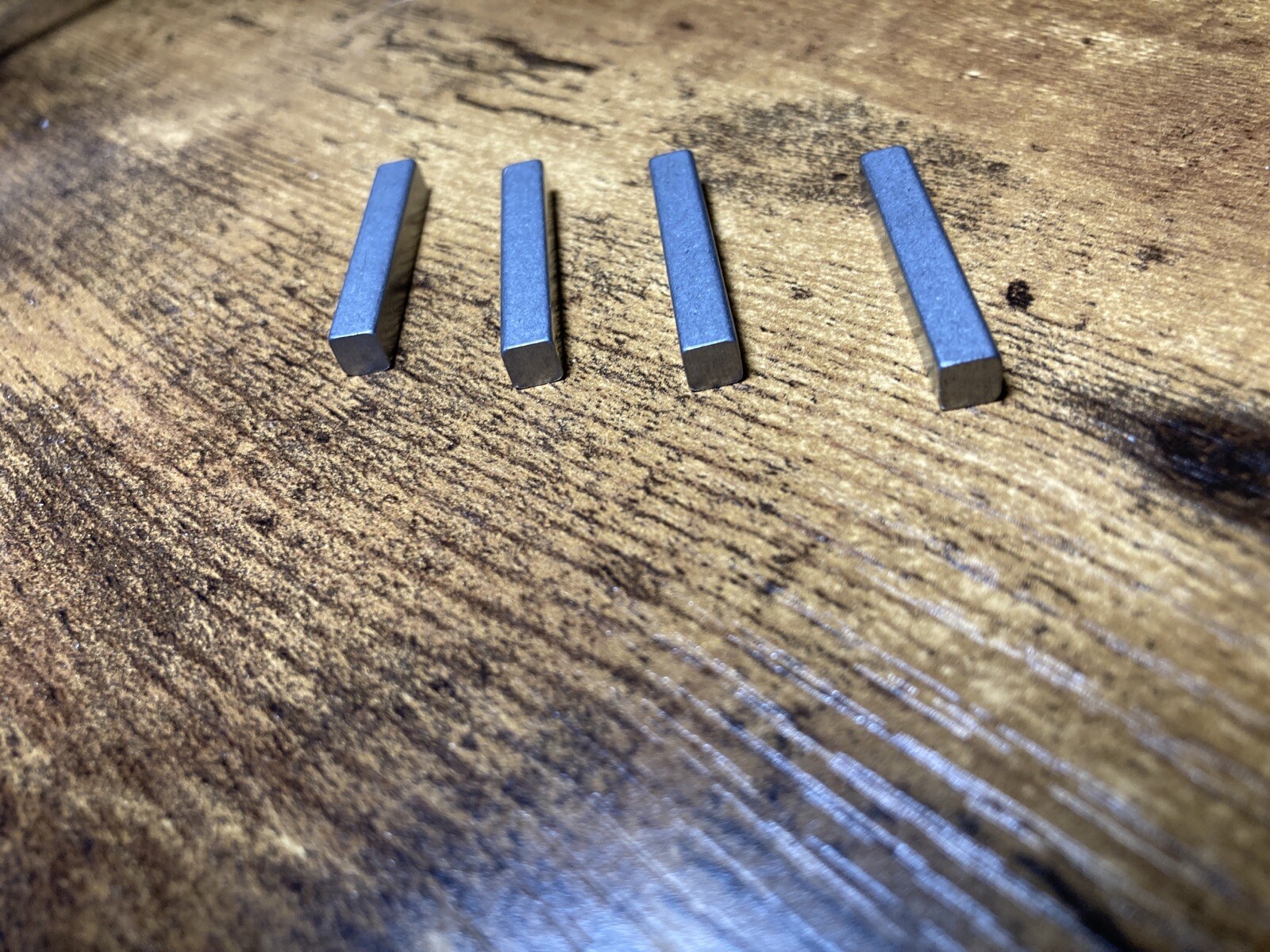 (Qty 4) 3/16” KEY STOCK KEY WAY woodruff 1.25” long square