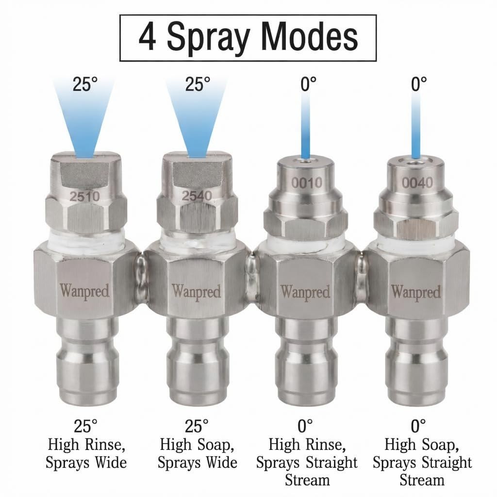 Jrod Pressure Washer Nozzles Set Up To 4000 PSI | 4 GPM Pressure Washer JRod Noz