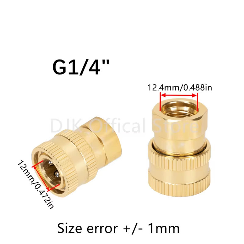 High Pressure Washer Nozzle 1/4″ Quick Plug Connector Coupler with G1/4 Male Fem
