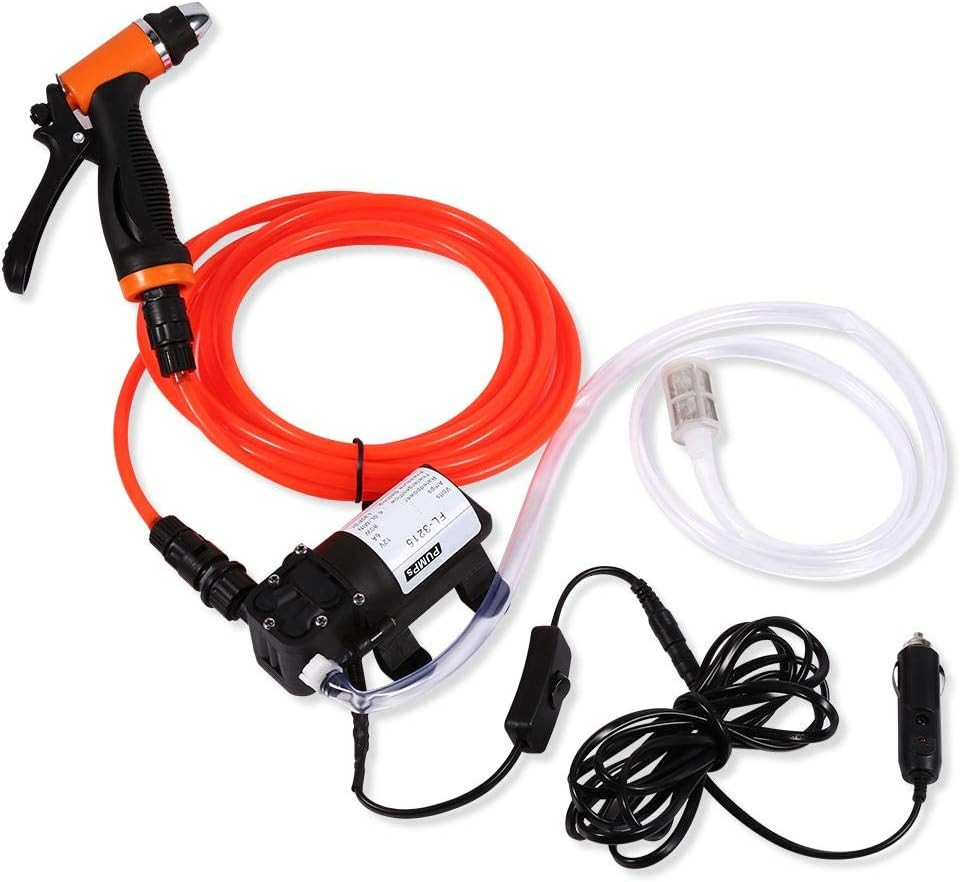 Electric Pressure Washer Pump, 80W 130 PSI 12V Portable High Pressure Car Washer