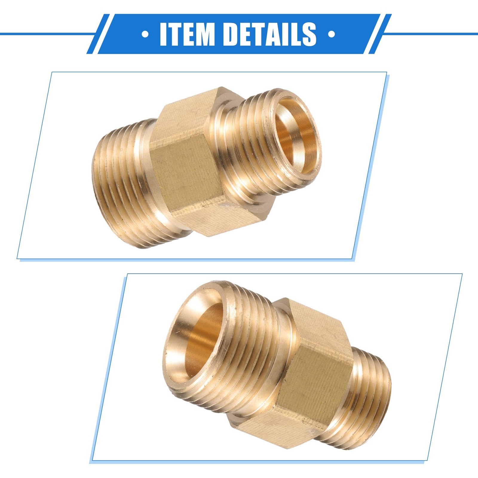 Brass Pressure Washer Connector M14x1.5 To 14mm G1/2 Inch Male Female Adapt