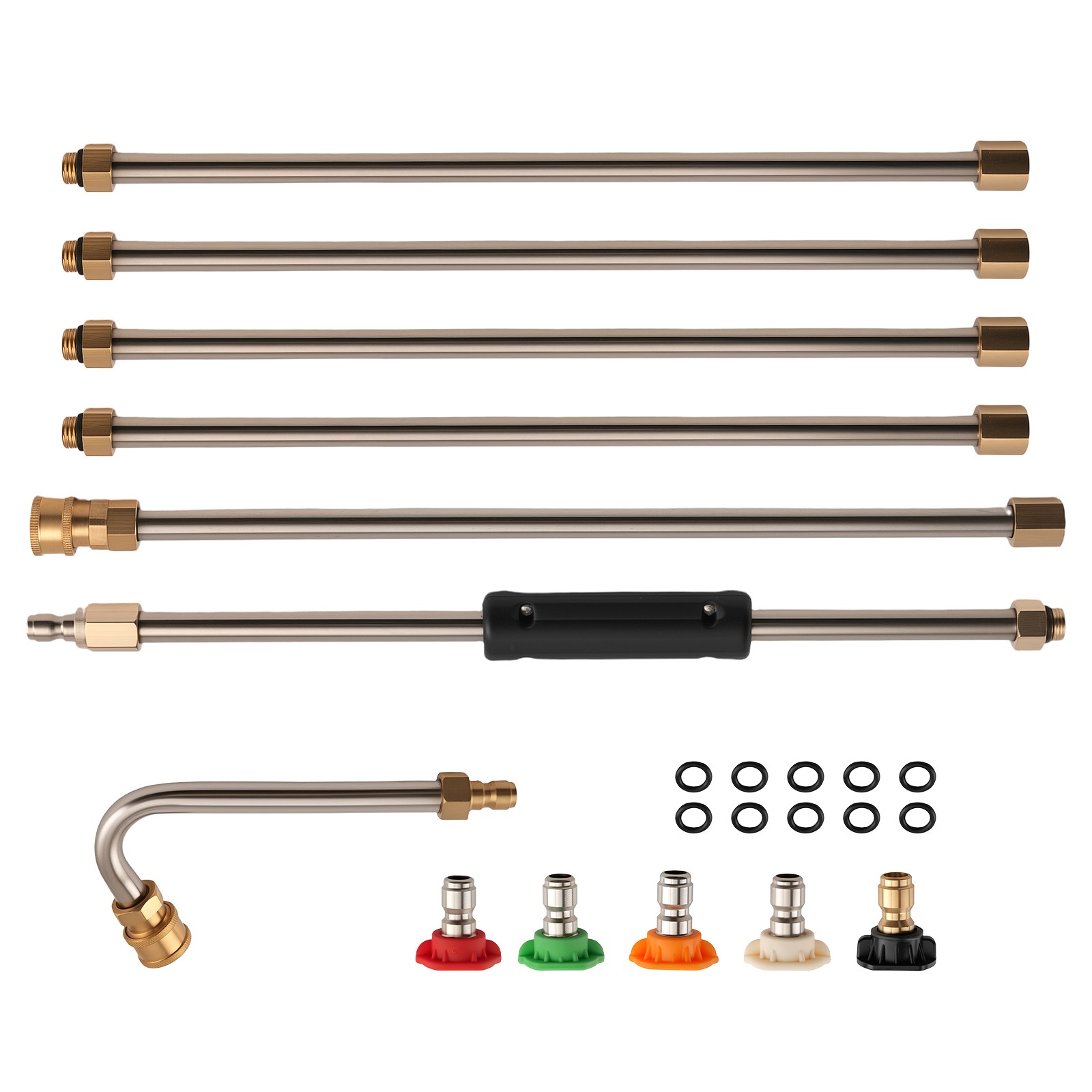15 Inch Pressure Washer Wands 4000 PSI Brass Stainless Steel Curved Wand