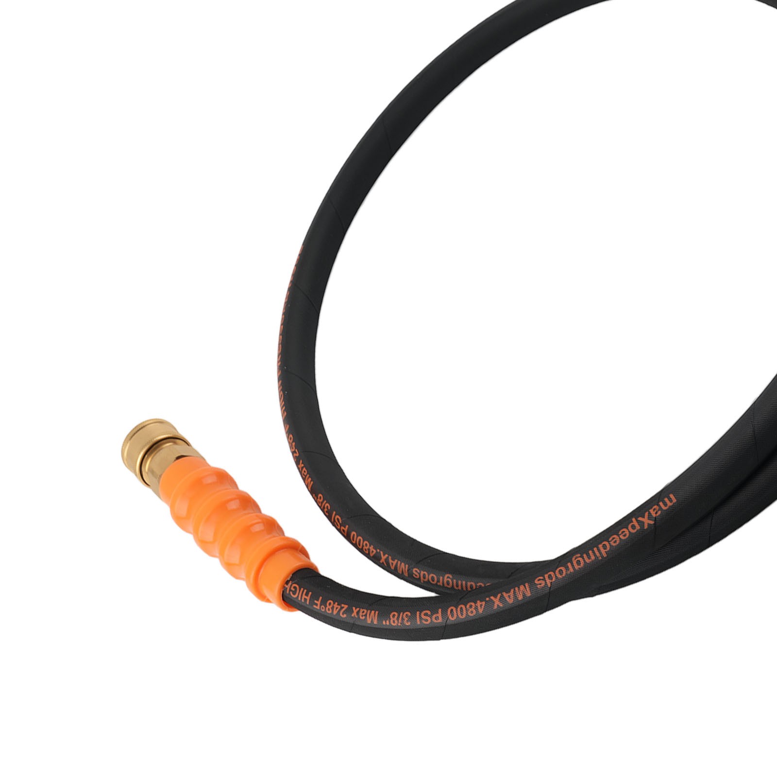 3/8″ Pressure Washer Hose 5FT 4800 PSI Heavy Duty Steel Braided Black Rubber