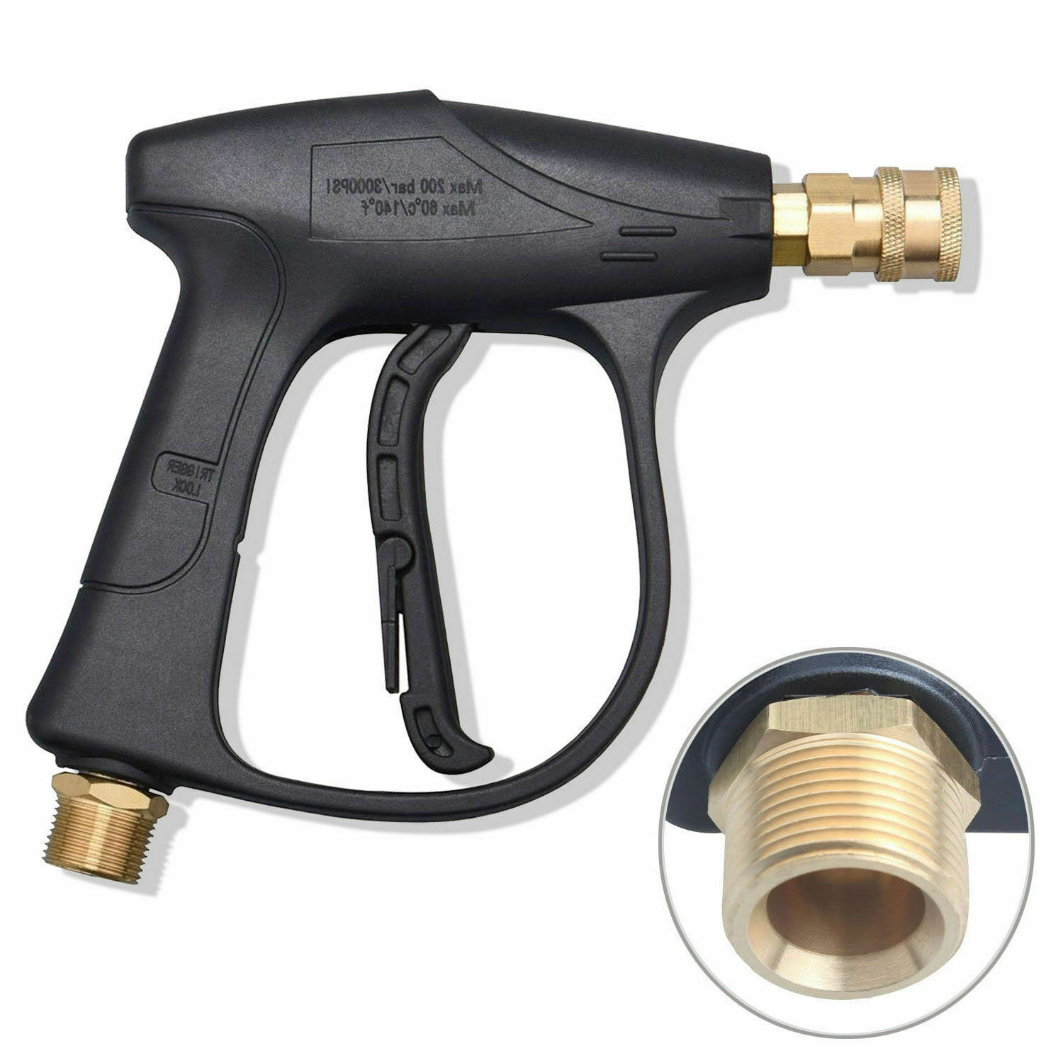 4000PSI High Pressure Car Garden Power Washer Spray Gun wand Jet Nozzle Hose Kit