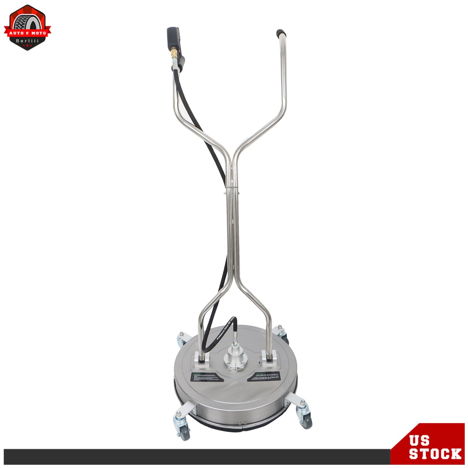 Quick Connect Pressure Washer Surface Cleaner 6000 psi 20 in w/ Handles & Wheels