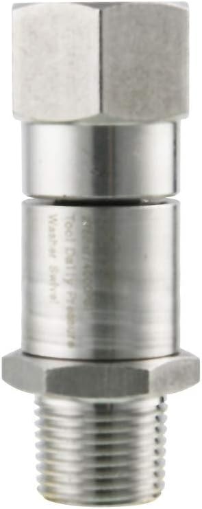 Pressure Washer Swivel 3/8 In NPT-M Male Thread 4000 PSI Stainless Steel Silver