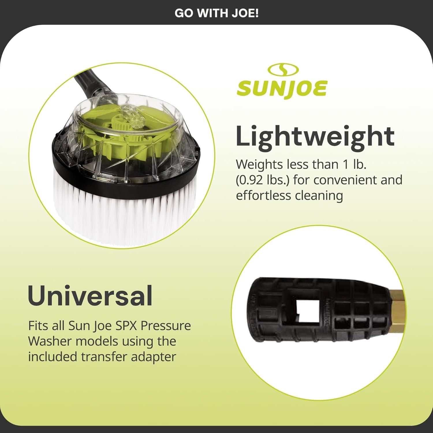 Green Rotary Wash Brush Kit for SPX Pressure Washers – Scrub Away Stubborn Grime