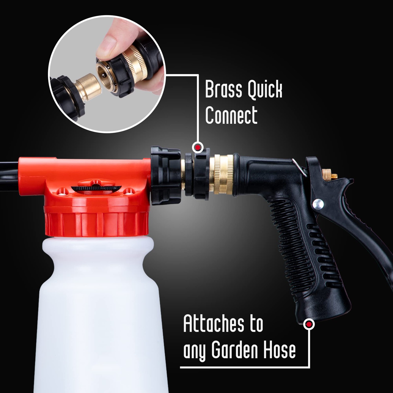 Suds Lab F3 Car Cleaning Foam Gun, Adjustable Foam Nozzle, Connect to Any Gar…