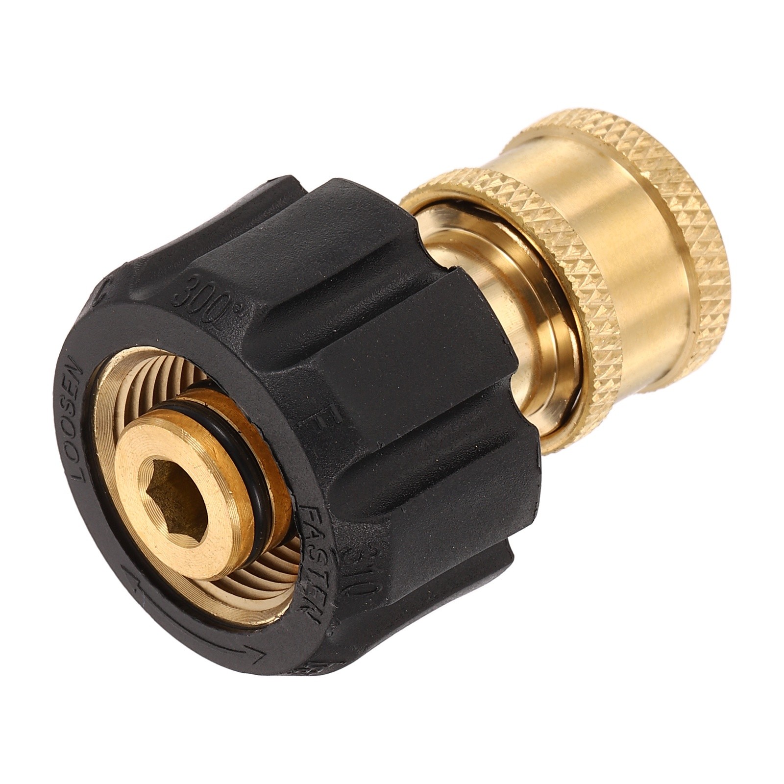 Pressure Washer Adapter M22 14mm Female to 1/4″ Female Quick Plug Brass Fitting