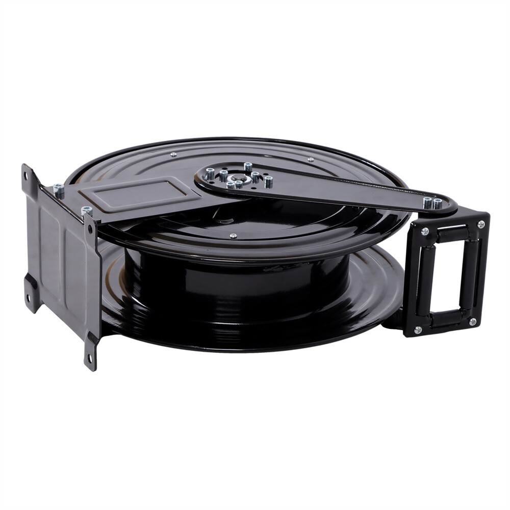 50FT x 3/8″ Heavy Duty Steel Power Washer Hose Reel Dual Arm Auto-Retractable