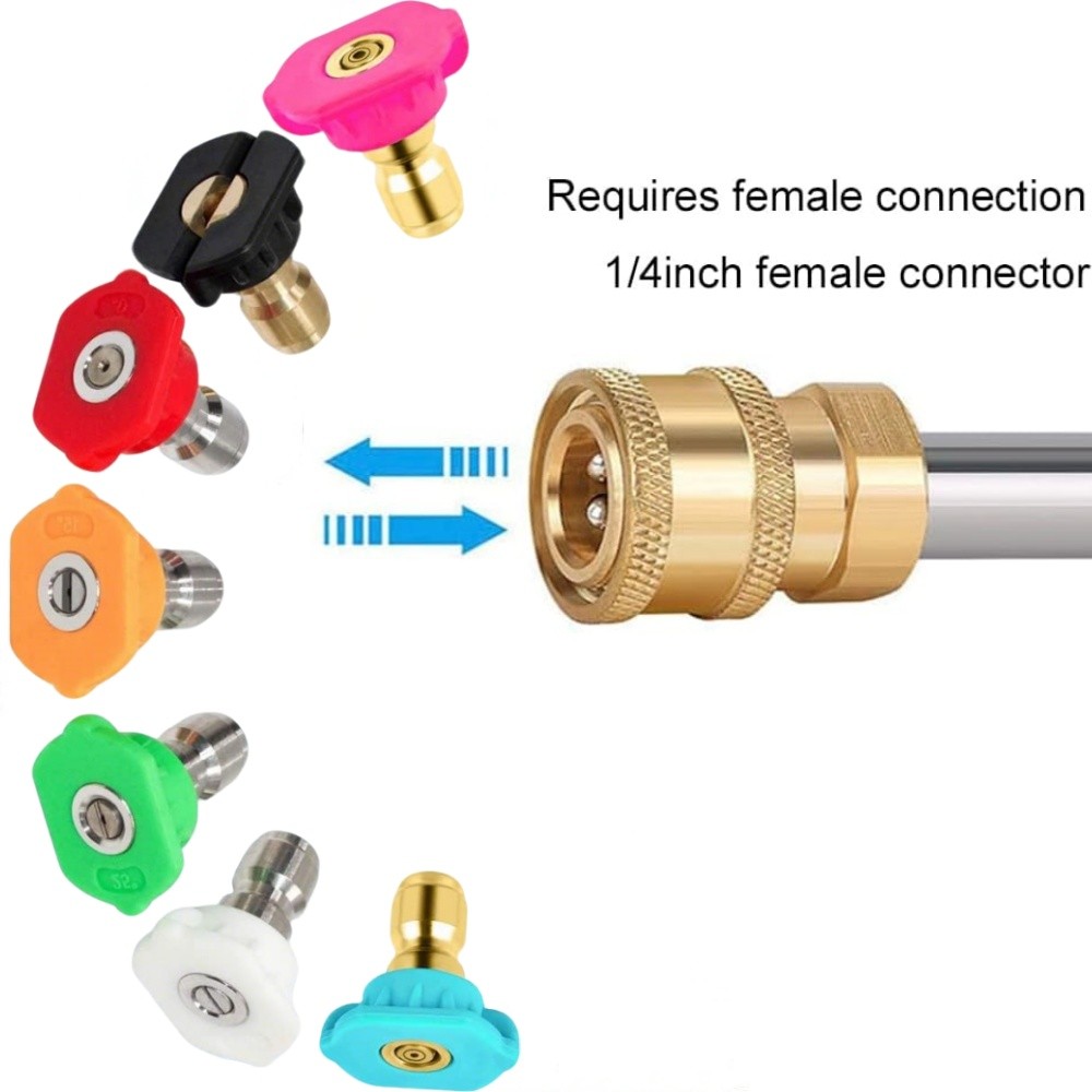 Nozzle Tips Foam Cannon for High Pressure Washer with Dual Connector Accessory