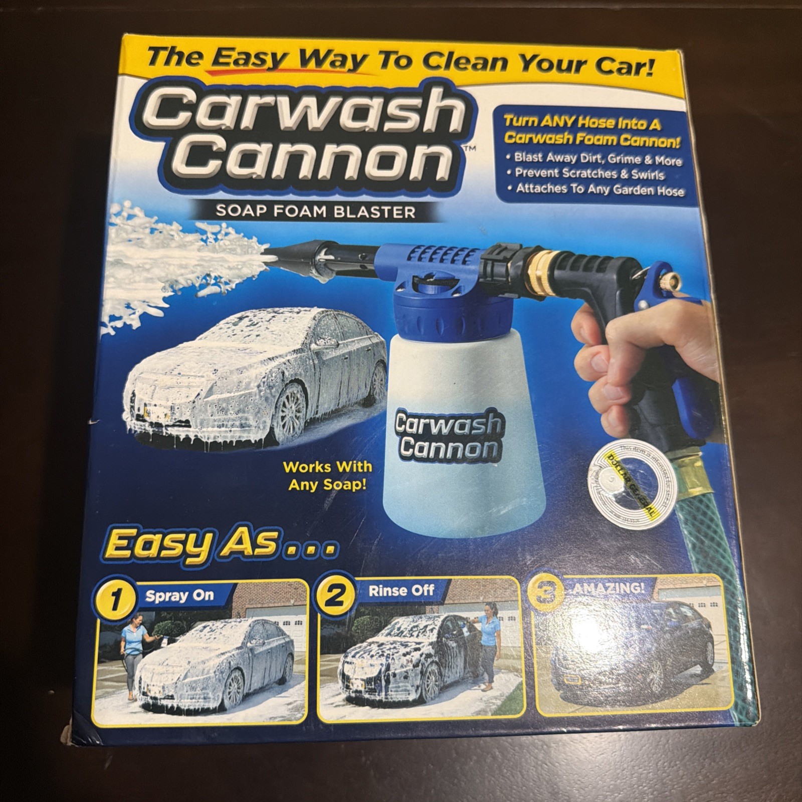 Car Wash Foam Cannon Soap Nozzle Spray Gun Hose Attachment High Pressure Blaster