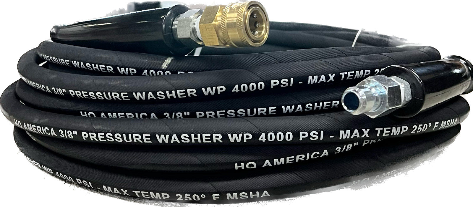 50′ Pressure Washer Hose 3/8″ x 50 ft 4000 psi / 250 degrees