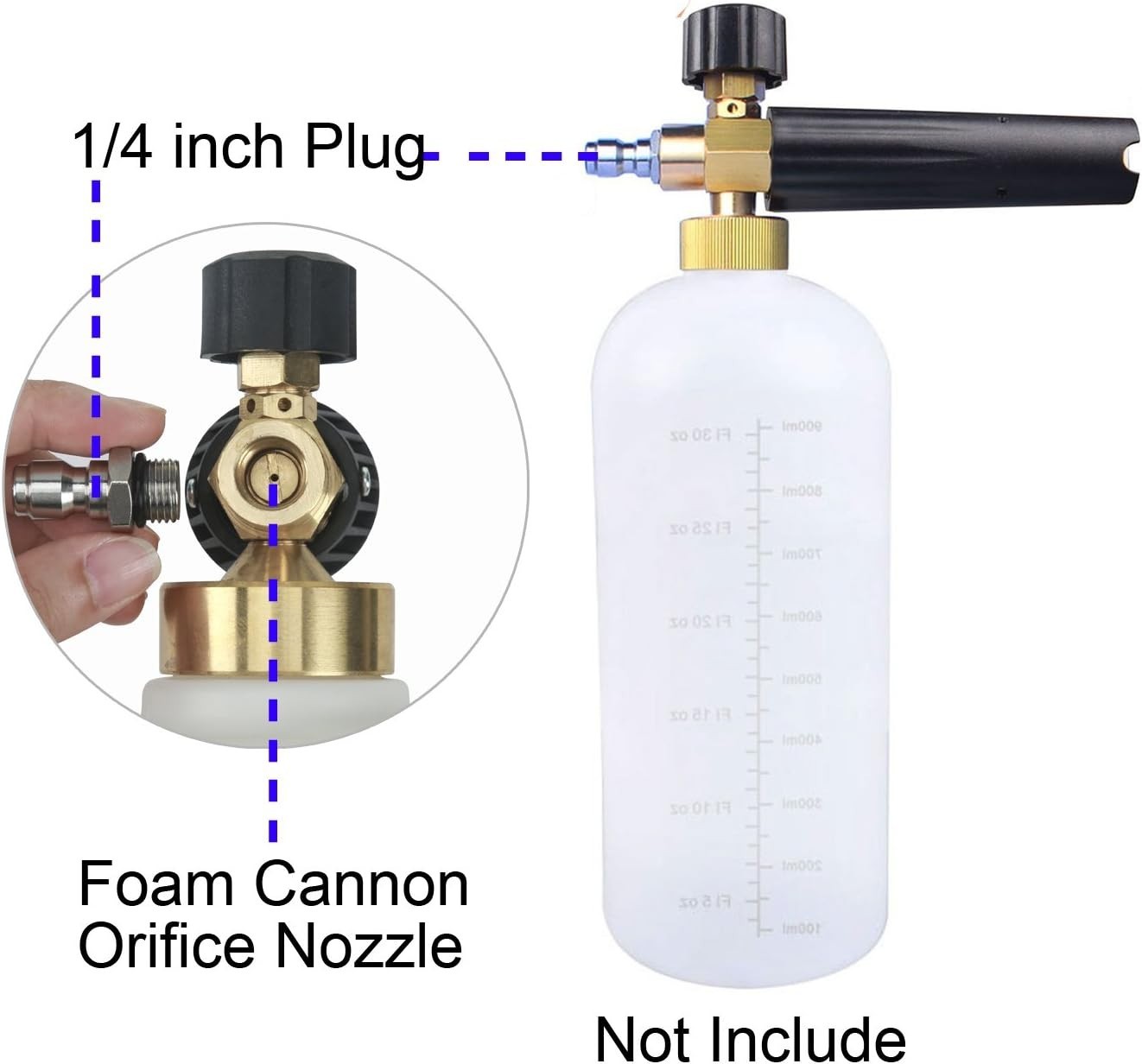 Replacement 1.1 mm Foam Generator Nozzles for Optimal Cleaning – Brass, 2 Pack