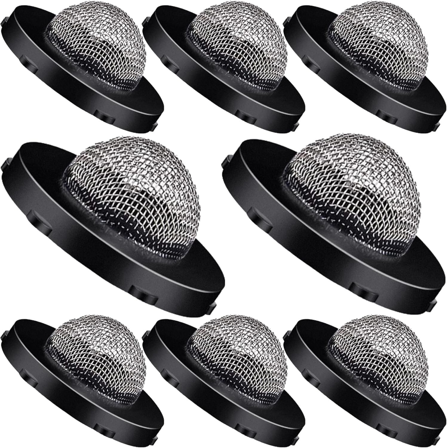 PAGOW 8 Pcs Hose Filter Washers, Stainless Steel Inlet Screen Black