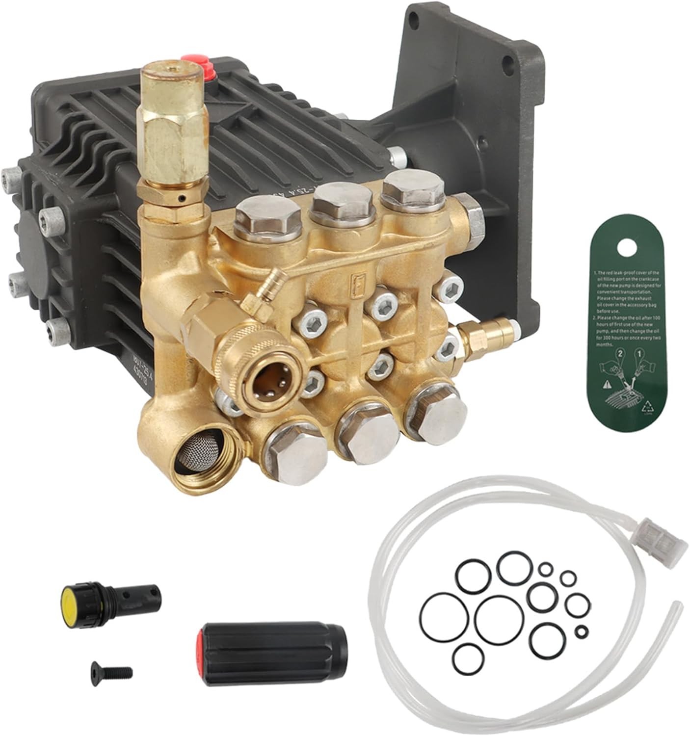 4 GPM 4400 PSI Washer Pump 1 Inch Shaft for Cleaning Indoor and Outdoor Walls, R